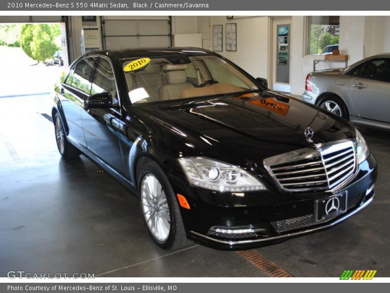 Black / Cashmere/Savanna 2010 Mercedes-Benz S 550 4Matic Sedan