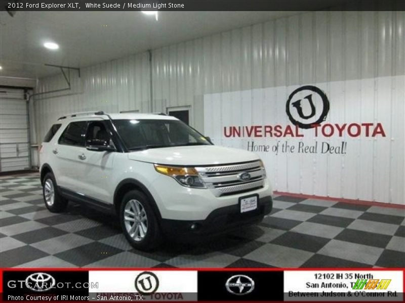 White Suede / Medium Light Stone 2012 Ford Explorer XLT