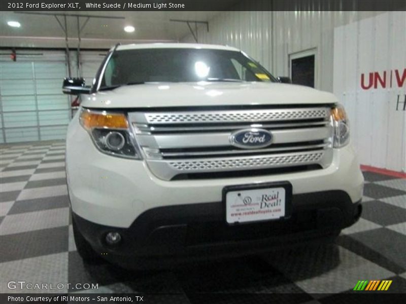White Suede / Medium Light Stone 2012 Ford Explorer XLT