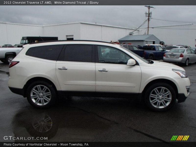 White Diamond Tricoat / Ebony 2013 Chevrolet Traverse LT AWD