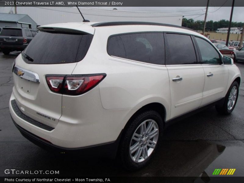 White Diamond Tricoat / Ebony 2013 Chevrolet Traverse LT AWD