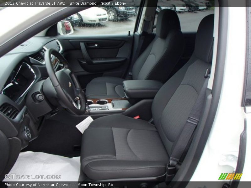 White Diamond Tricoat / Ebony 2013 Chevrolet Traverse LT AWD
