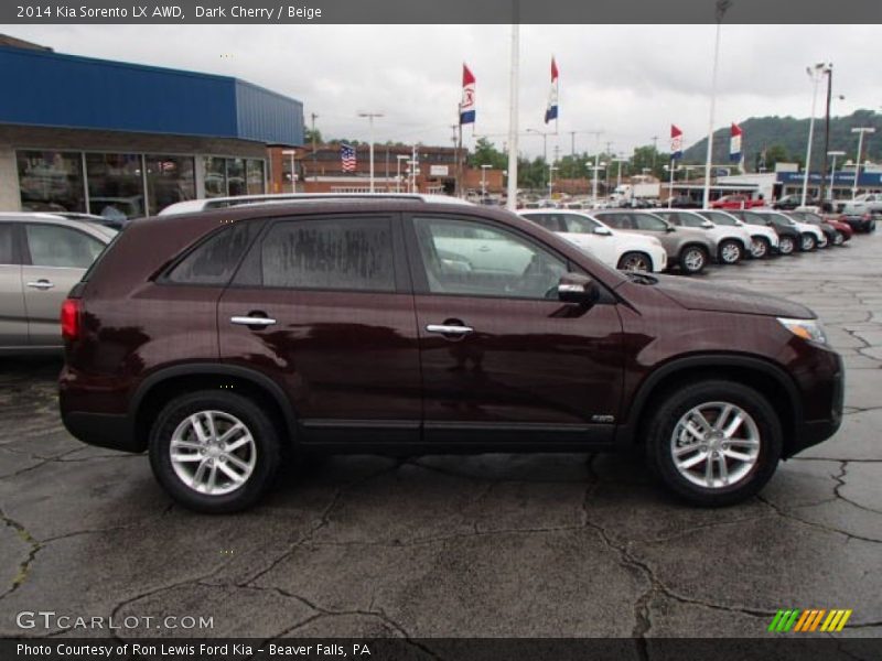 Dark Cherry / Beige 2014 Kia Sorento LX AWD