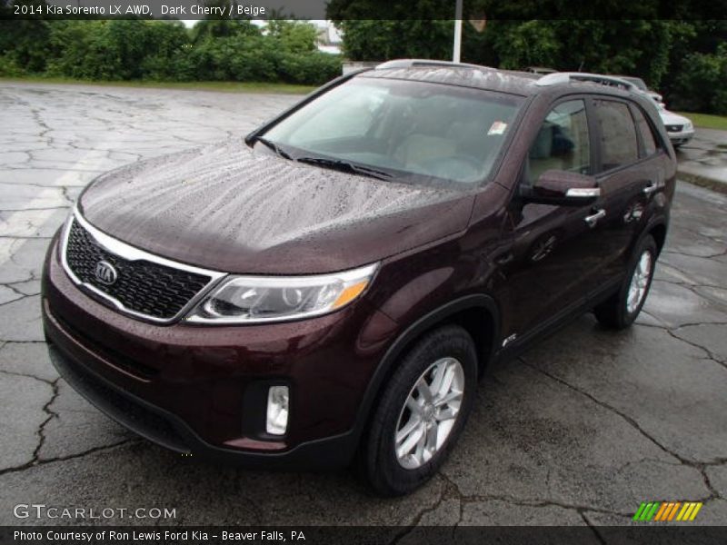 Dark Cherry / Beige 2014 Kia Sorento LX AWD
