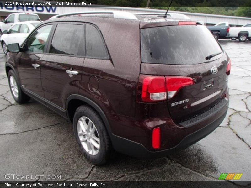 Dark Cherry / Beige 2014 Kia Sorento LX AWD