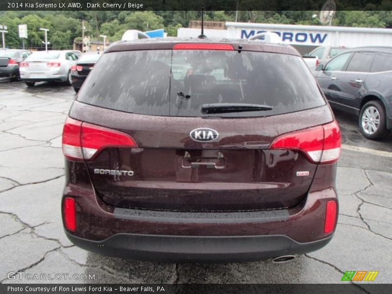 Dark Cherry / Beige 2014 Kia Sorento LX AWD