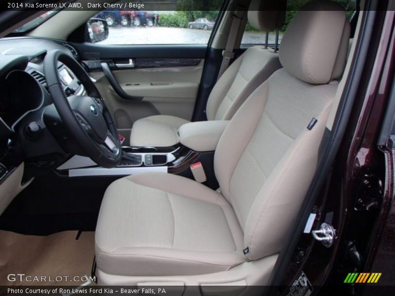 Front Seat of 2014 Sorento LX AWD