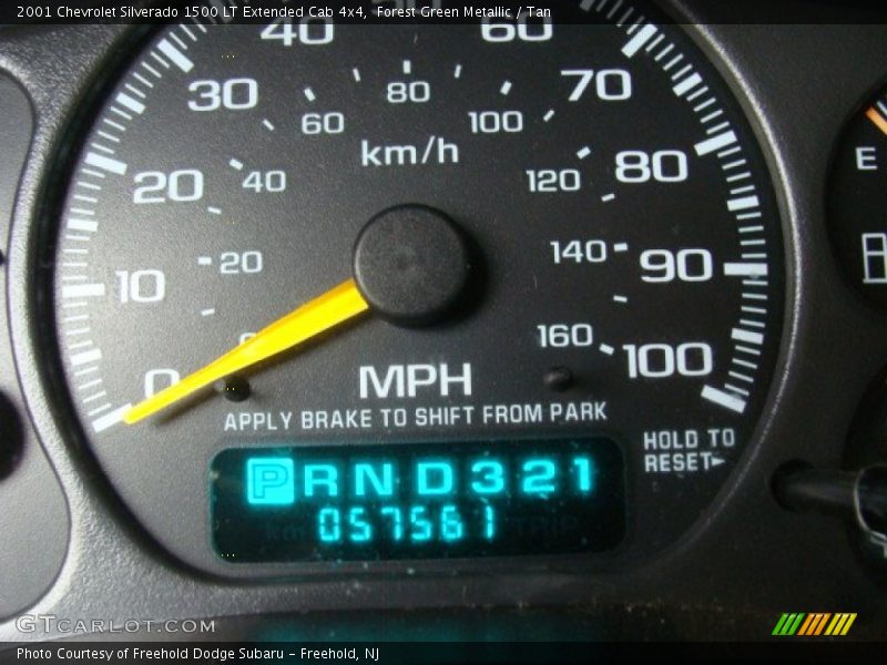 Forest Green Metallic / Tan 2001 Chevrolet Silverado 1500 LT Extended Cab 4x4