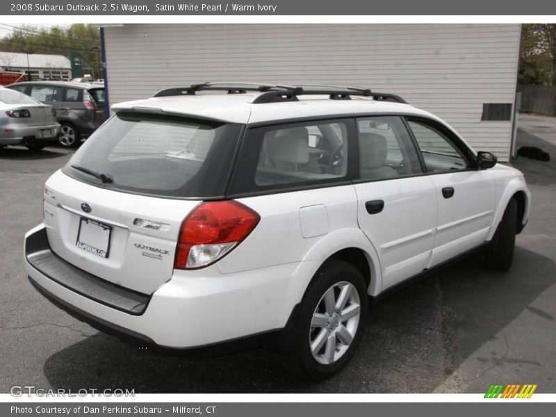 Satin White Pearl / Warm Ivory 2008 Subaru Outback 2.5i Wagon