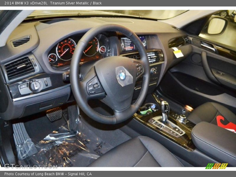 Titanium Silver Metallic / Black 2014 BMW X3 xDrive28i