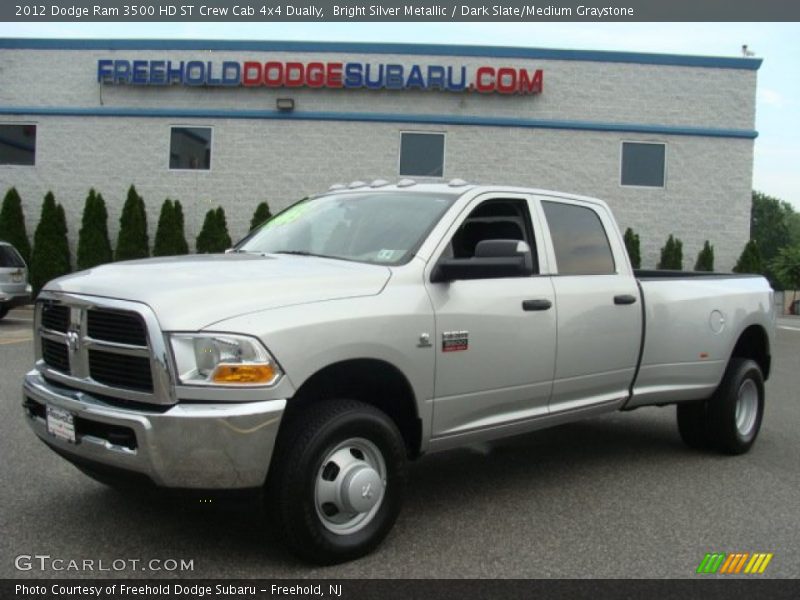 Bright Silver Metallic / Dark Slate/Medium Graystone 2012 Dodge Ram 3500 HD ST Crew Cab 4x4 Dually