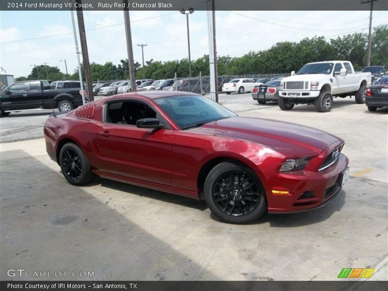 Ruby Red / Charcoal Black 2014 Ford Mustang V6 Coupe