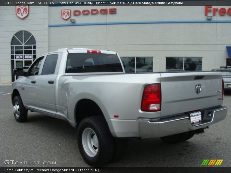 Bright Silver Metallic / Dark Slate/Medium Graystone 2012 Dodge Ram 3500 HD ST Crew Cab 4x4 Dually