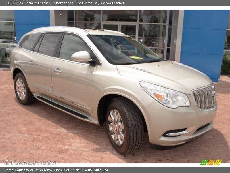 Champagne Silver Metallic / Cocoa Leather 2013 Buick Enclave Leather