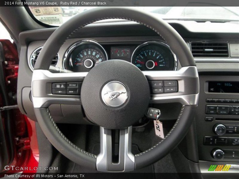 Ruby Red / Charcoal Black 2014 Ford Mustang V6 Coupe