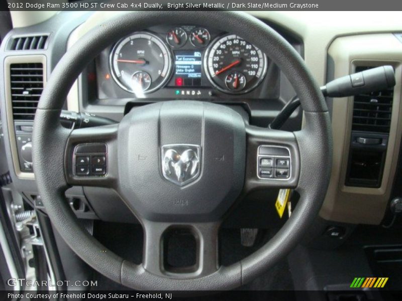Bright Silver Metallic / Dark Slate/Medium Graystone 2012 Dodge Ram 3500 HD ST Crew Cab 4x4 Dually