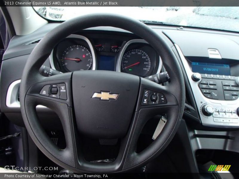Atlantis Blue Metallic / Jet Black 2013 Chevrolet Equinox LS AWD