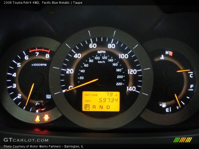 Pacific Blue Metallic / Taupe 2008 Toyota RAV4 4WD