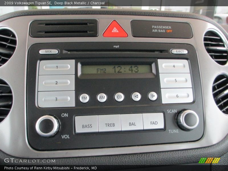 Deep Black Metallic / Charcoal 2009 Volkswagen Tiguan SE
