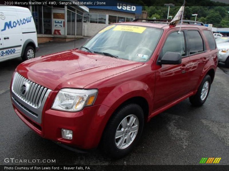 Sangria Red Metallic / Stone 2010 Mercury Mariner V6 4WD