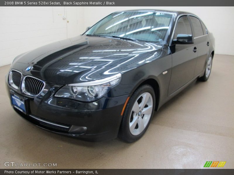 Black Sapphire Metallic / Black 2008 BMW 5 Series 528xi Sedan