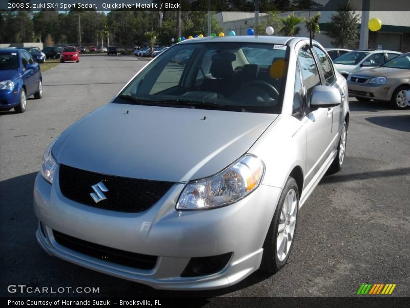 Quicksilver Metallic / Black 2008 Suzuki SX4 Sport Sedan
