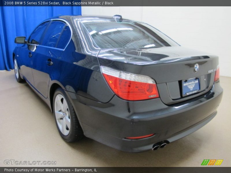 Black Sapphire Metallic / Black 2008 BMW 5 Series 528xi Sedan