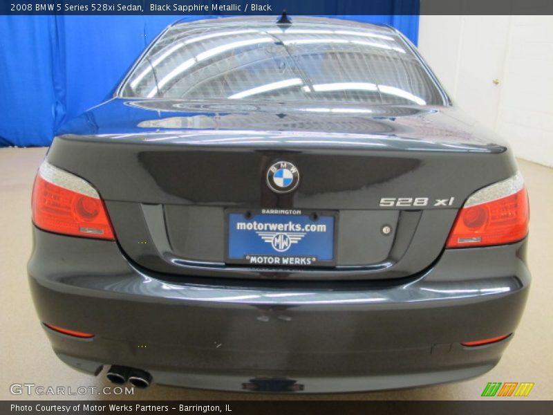 Black Sapphire Metallic / Black 2008 BMW 5 Series 528xi Sedan