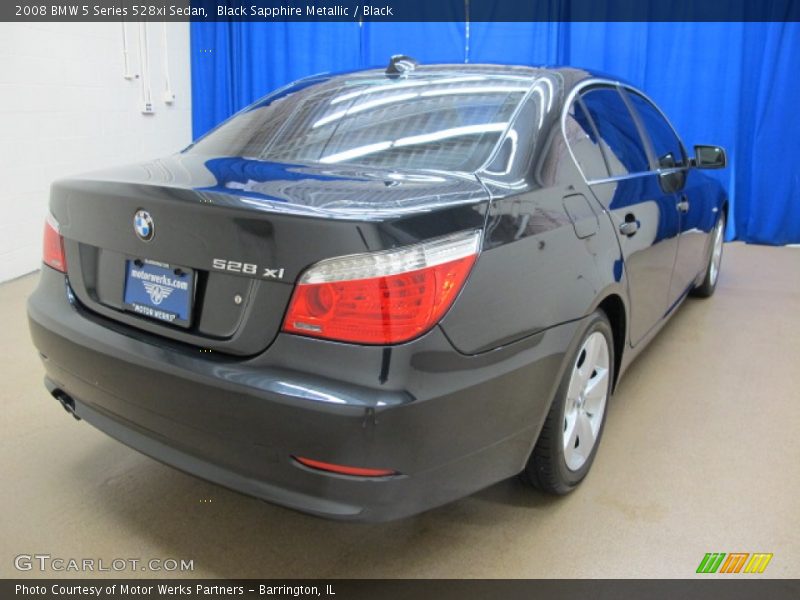 Black Sapphire Metallic / Black 2008 BMW 5 Series 528xi Sedan