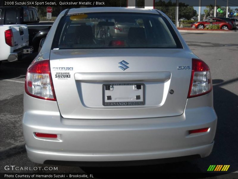 Quicksilver Metallic / Black 2008 Suzuki SX4 Sport Sedan