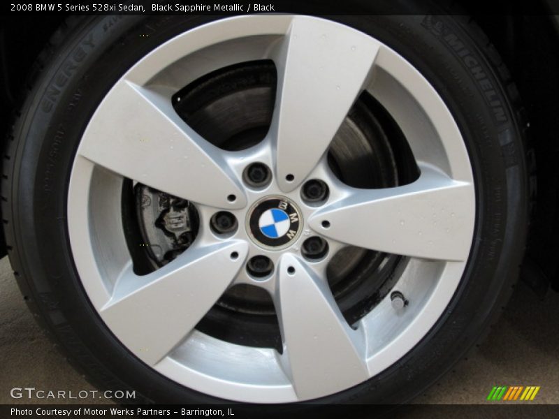 Black Sapphire Metallic / Black 2008 BMW 5 Series 528xi Sedan