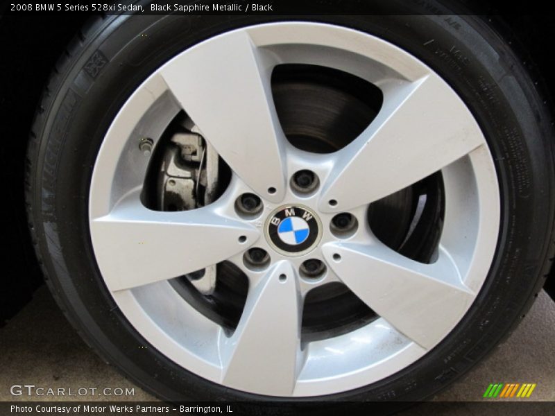 Black Sapphire Metallic / Black 2008 BMW 5 Series 528xi Sedan