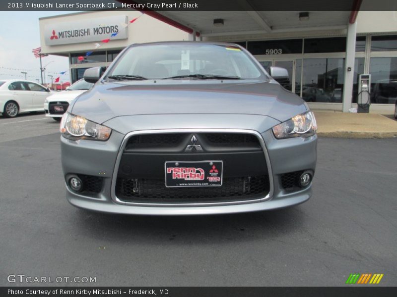 Mercury Gray Pearl / Black 2013 Mitsubishi Lancer Sportback GT