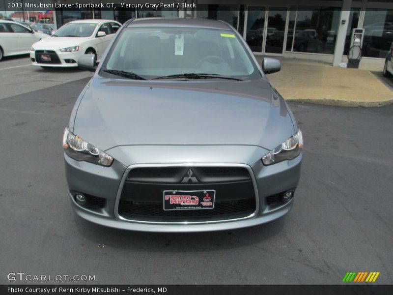 Mercury Gray Pearl / Black 2013 Mitsubishi Lancer Sportback GT