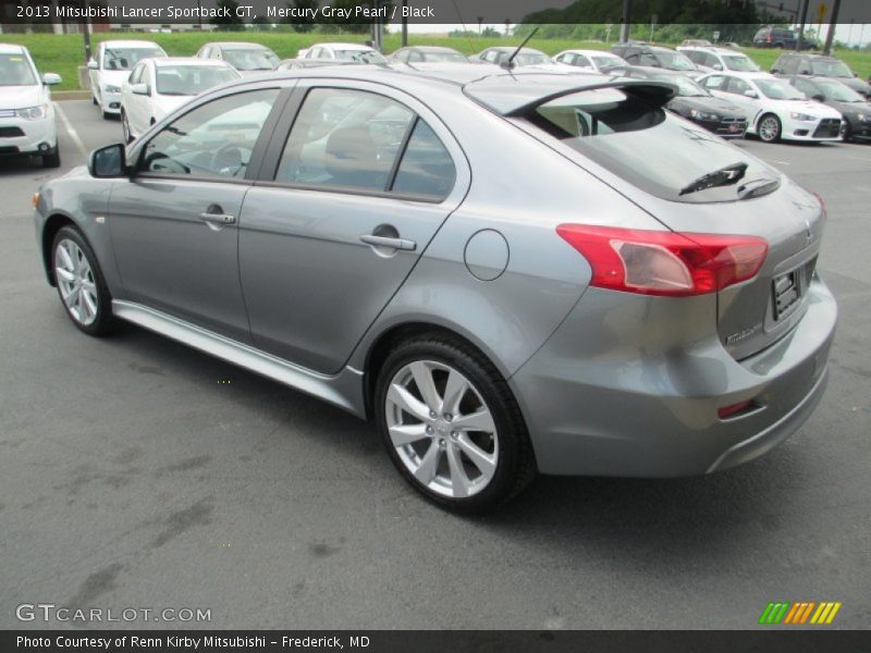 Mercury Gray Pearl / Black 2013 Mitsubishi Lancer Sportback GT
