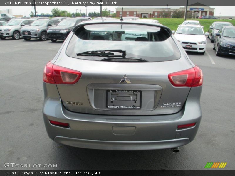 Mercury Gray Pearl / Black 2013 Mitsubishi Lancer Sportback GT