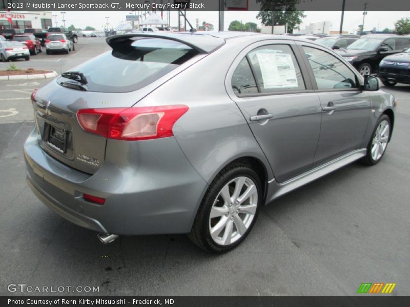 Mercury Gray Pearl / Black 2013 Mitsubishi Lancer Sportback GT