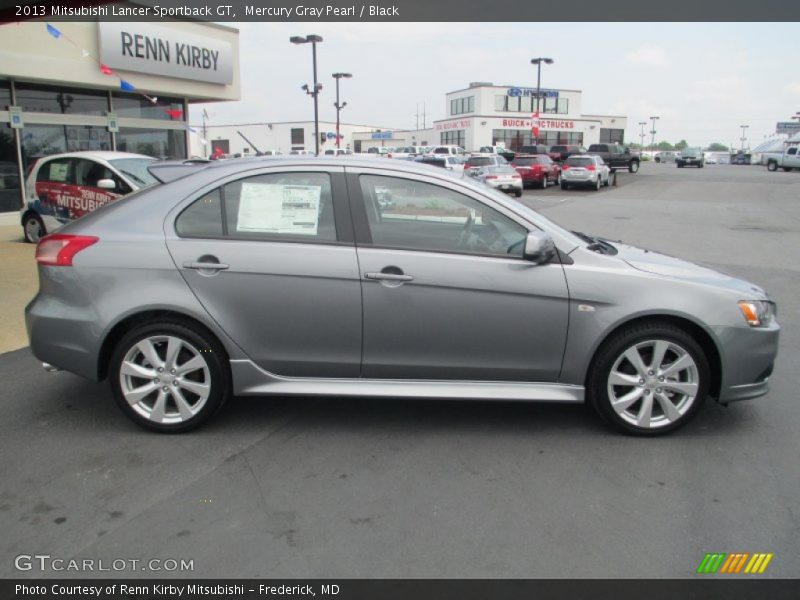 Mercury Gray Pearl / Black 2013 Mitsubishi Lancer Sportback GT