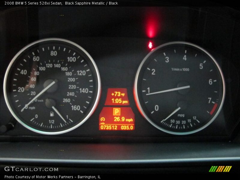 Black Sapphire Metallic / Black 2008 BMW 5 Series 528xi Sedan