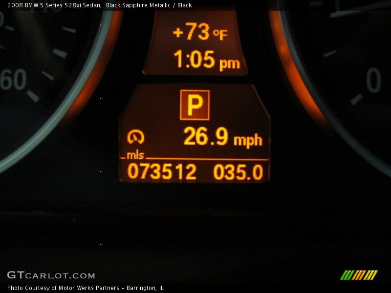 Black Sapphire Metallic / Black 2008 BMW 5 Series 528xi Sedan