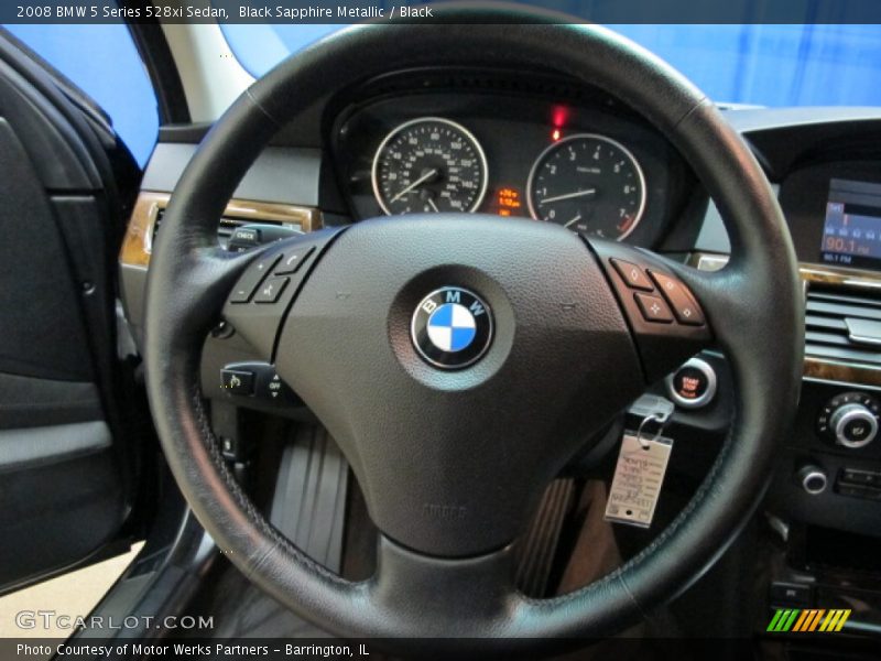 Black Sapphire Metallic / Black 2008 BMW 5 Series 528xi Sedan