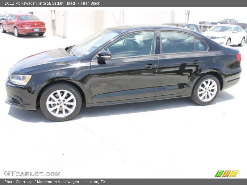 Black / Titan Black 2012 Volkswagen Jetta SE Sedan