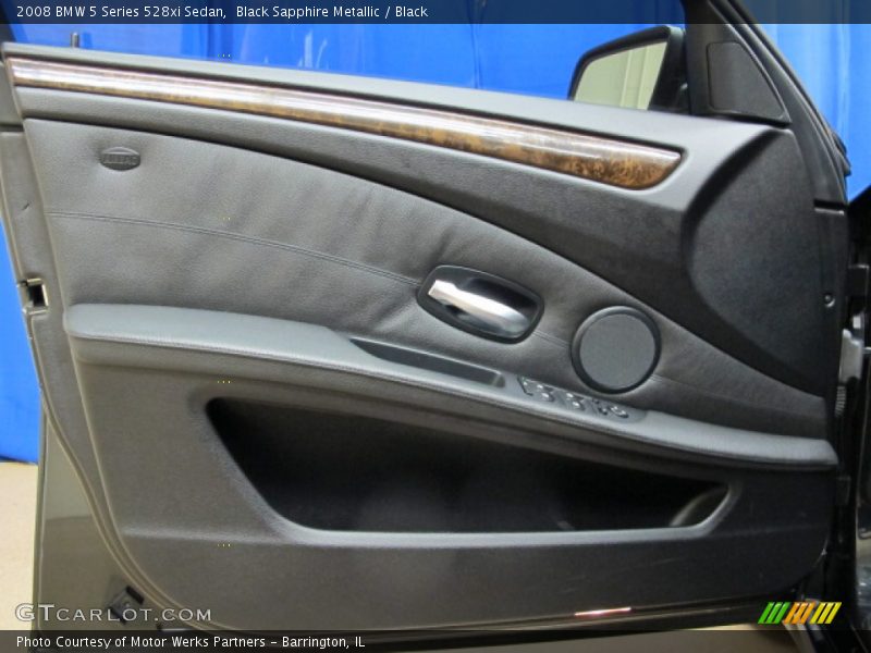 Black Sapphire Metallic / Black 2008 BMW 5 Series 528xi Sedan