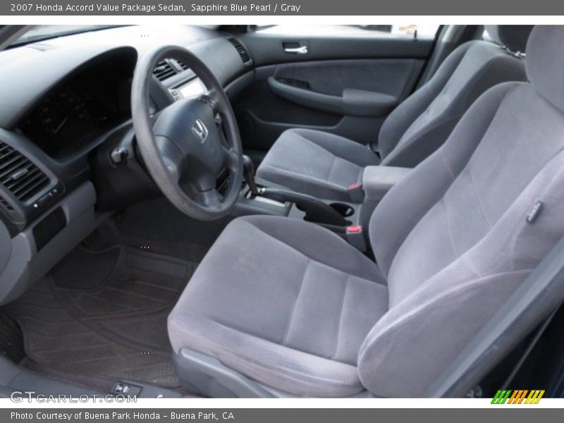 Front Seat of 2007 Accord Value Package Sedan