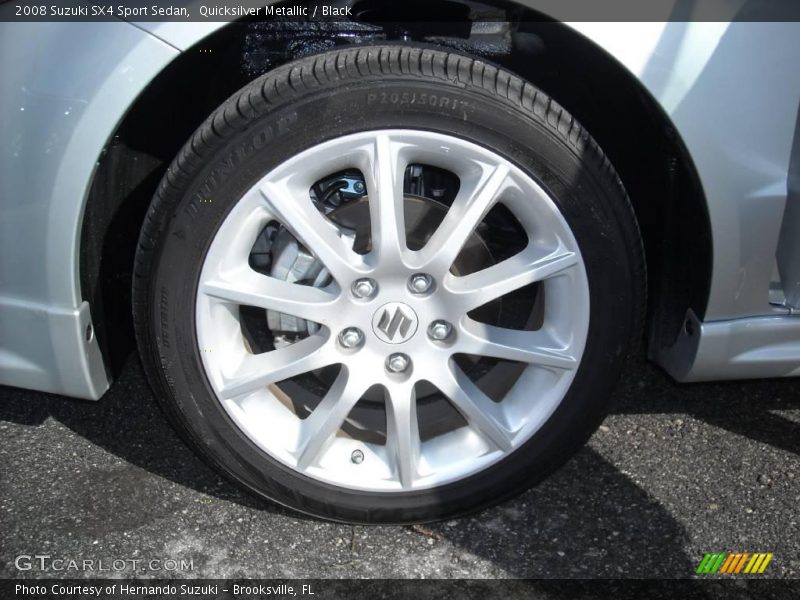 Quicksilver Metallic / Black 2008 Suzuki SX4 Sport Sedan