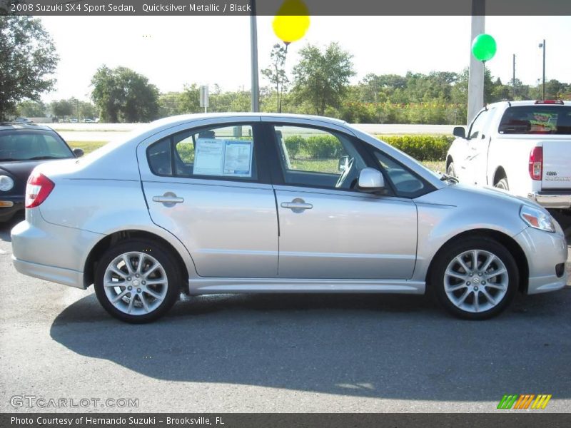 Quicksilver Metallic / Black 2008 Suzuki SX4 Sport Sedan