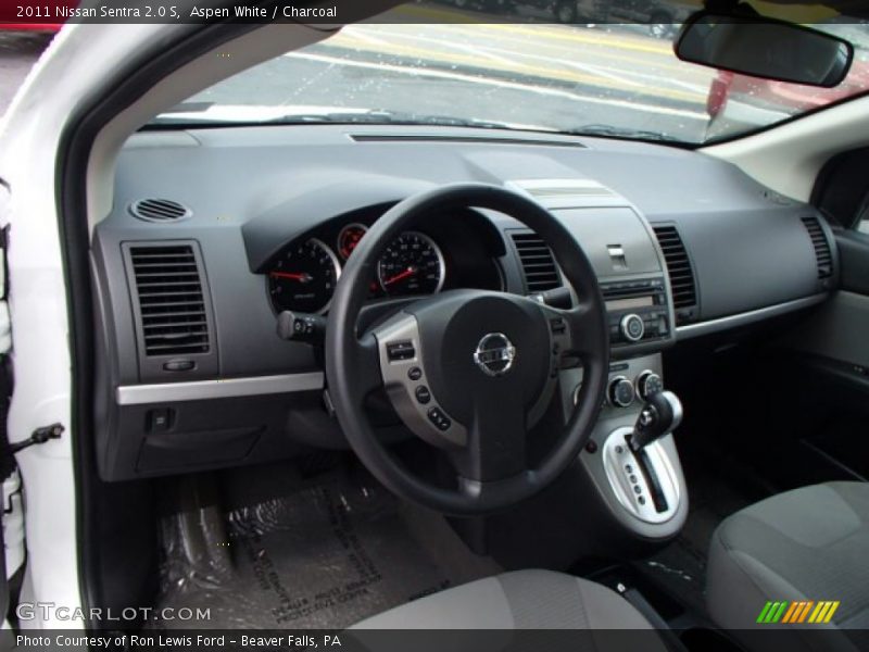Aspen White / Charcoal 2011 Nissan Sentra 2.0 S