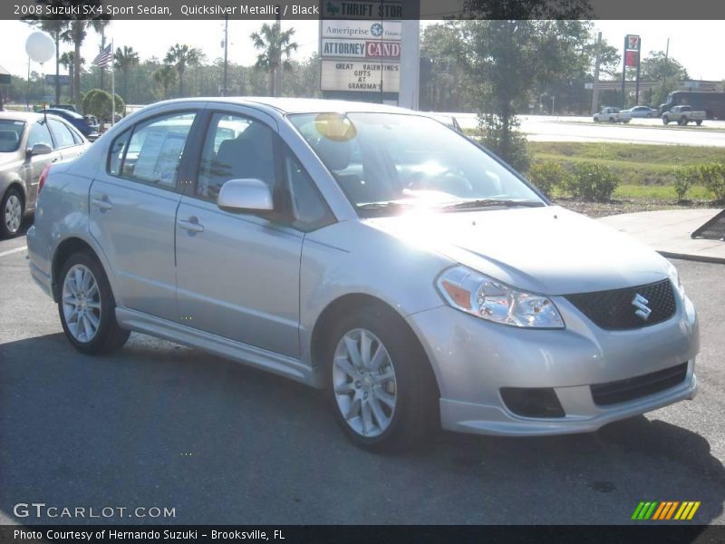 Quicksilver Metallic / Black 2008 Suzuki SX4 Sport Sedan