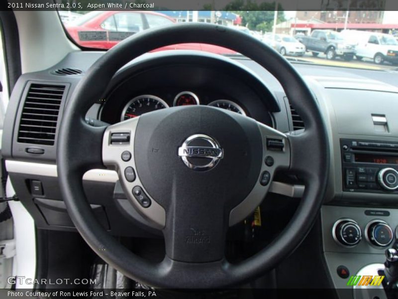 Aspen White / Charcoal 2011 Nissan Sentra 2.0 S