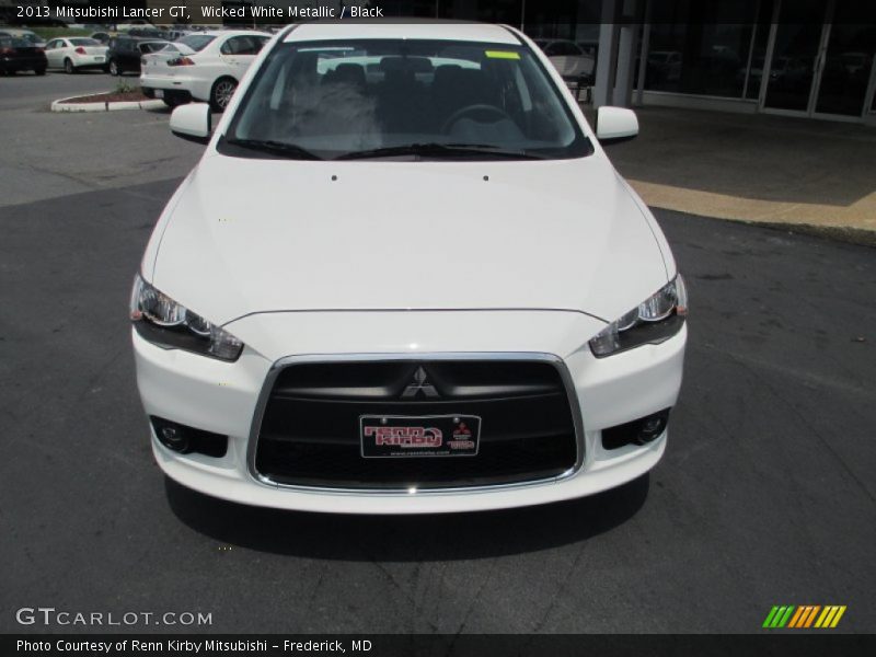 Wicked White Metallic / Black 2013 Mitsubishi Lancer GT
